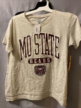Rivalry Threads Cream Tee with Maroon MO STATE Bears Graphic
